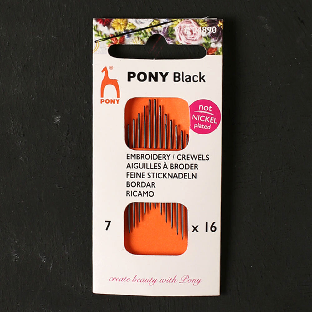 Pony Black Sewing Needle Number 7 - 04890
