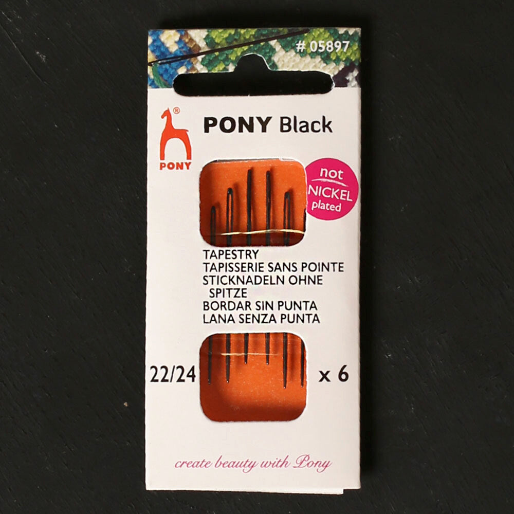 Pony Black Tapestry Needle Number 22\24 - 05897