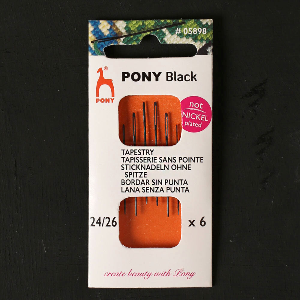 Pony Black Tapestry Needle Number 24/26  - 05898