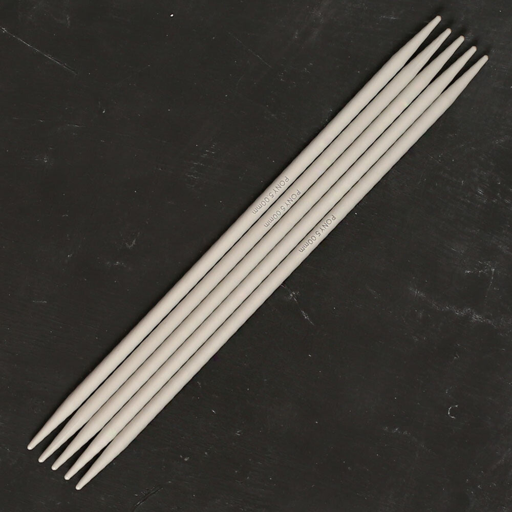 Pony 5 mm 20 cm Aluminium Double Pointed Needles, Set of 5 - 36622