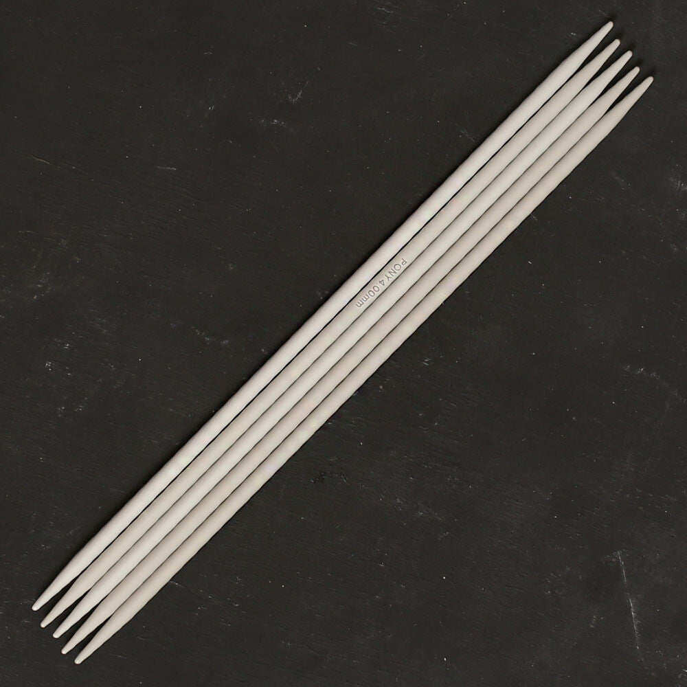 Pony 4 mm 20 cm Aluminium Double Pointed Needles, Set of 5 - 36620