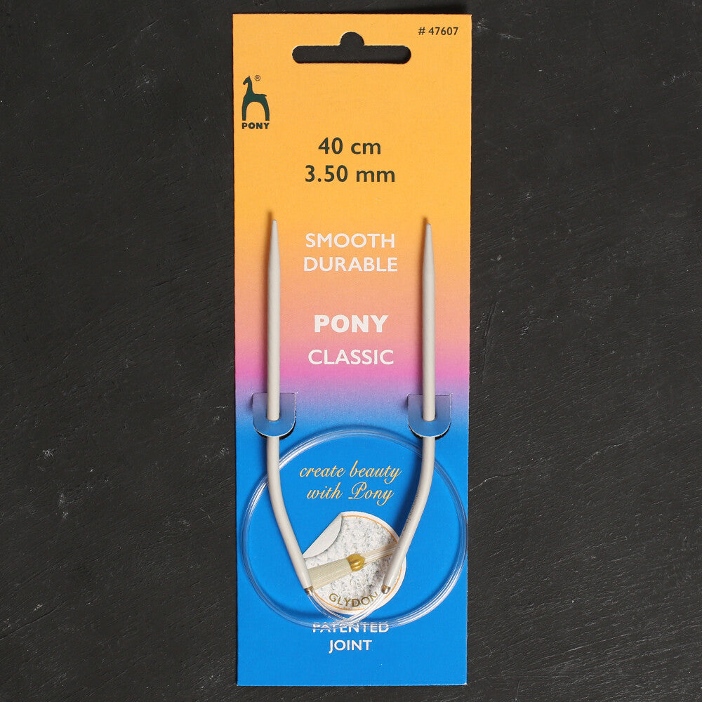 PONY 3.5 MM 40 CM GLYDON JOINT ALUMINIUM CIRCULAR NEEDLE - 47607