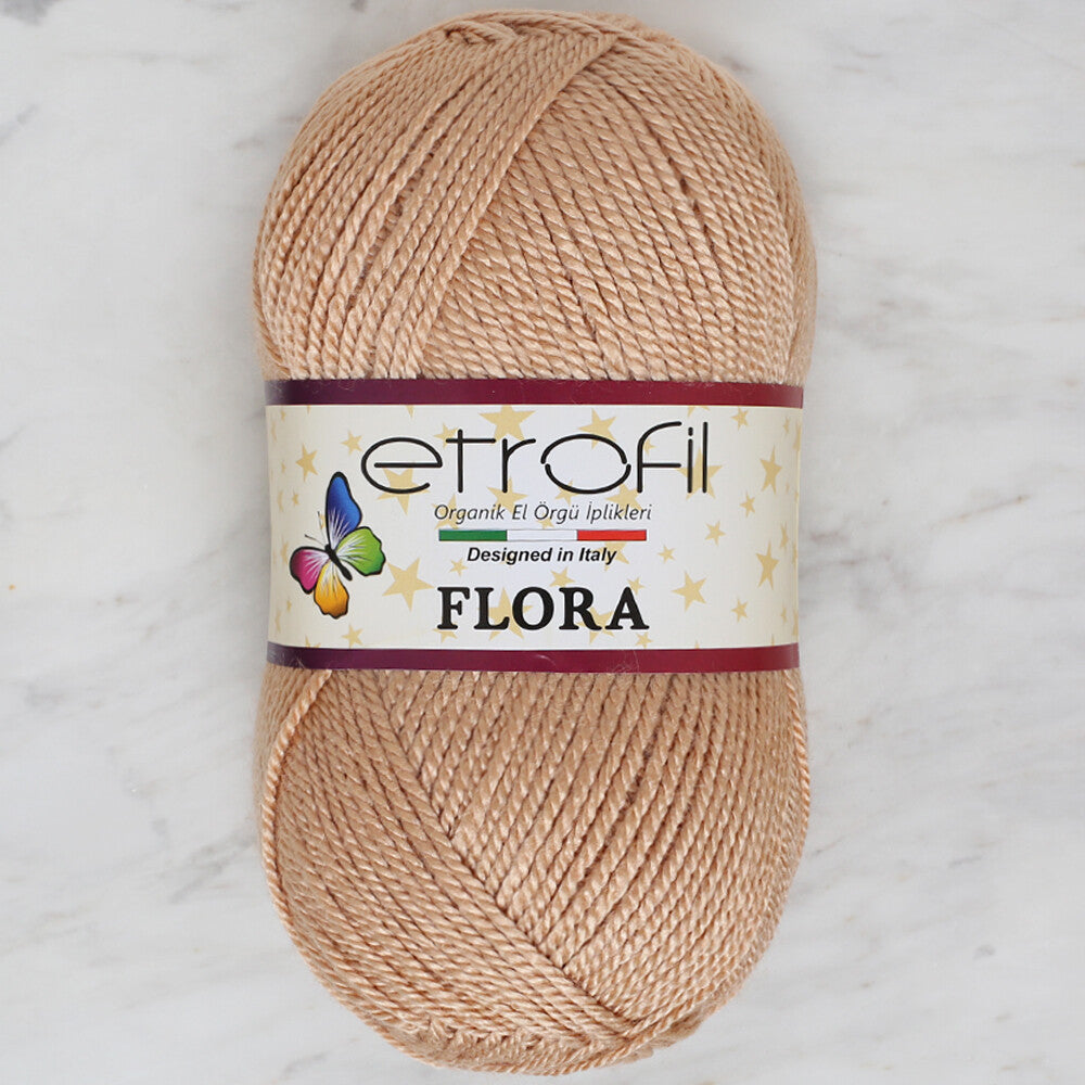 Etrofil Flora Knitting Yarn, Beige - 70768