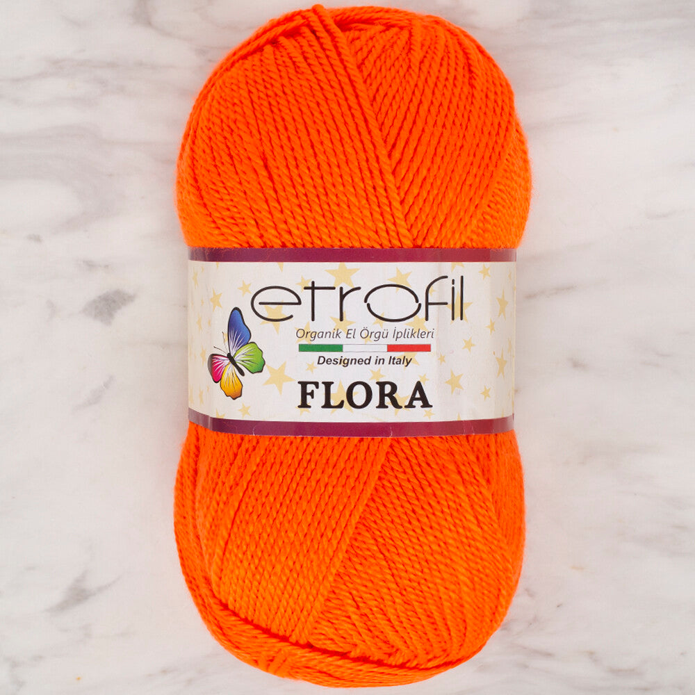 Etrofil Flora Knitting Yarn, Orange - 72005