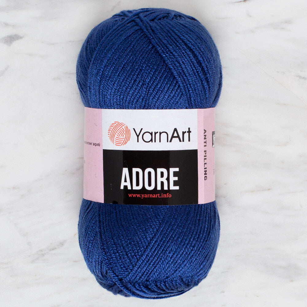 YarnArt Adore Anti-Pilling Yarn, Dark Blue - 349