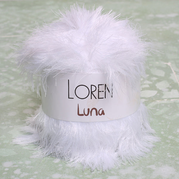 Loren Luna Eyelash Yarn, Beige - R084