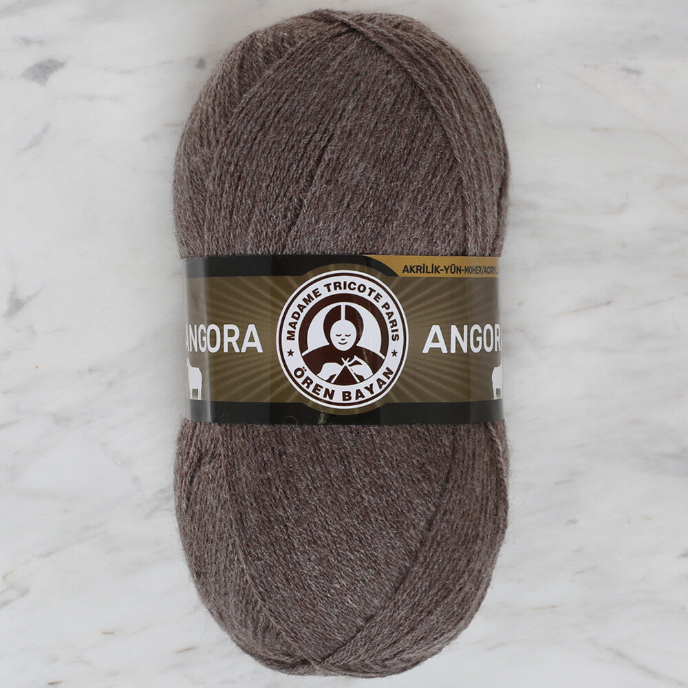 Madame Tricote Paris Angora Knitting Yarn, Brown - 014