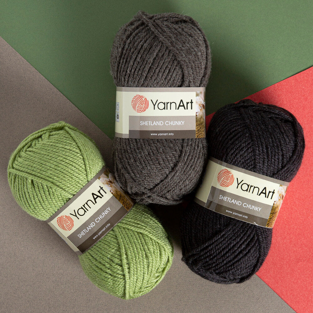 YarnArt Shetland Chunky Yarn, Black - 602