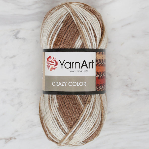 YarnArt Crazy Color Knitting Yarn, Variegated - 134