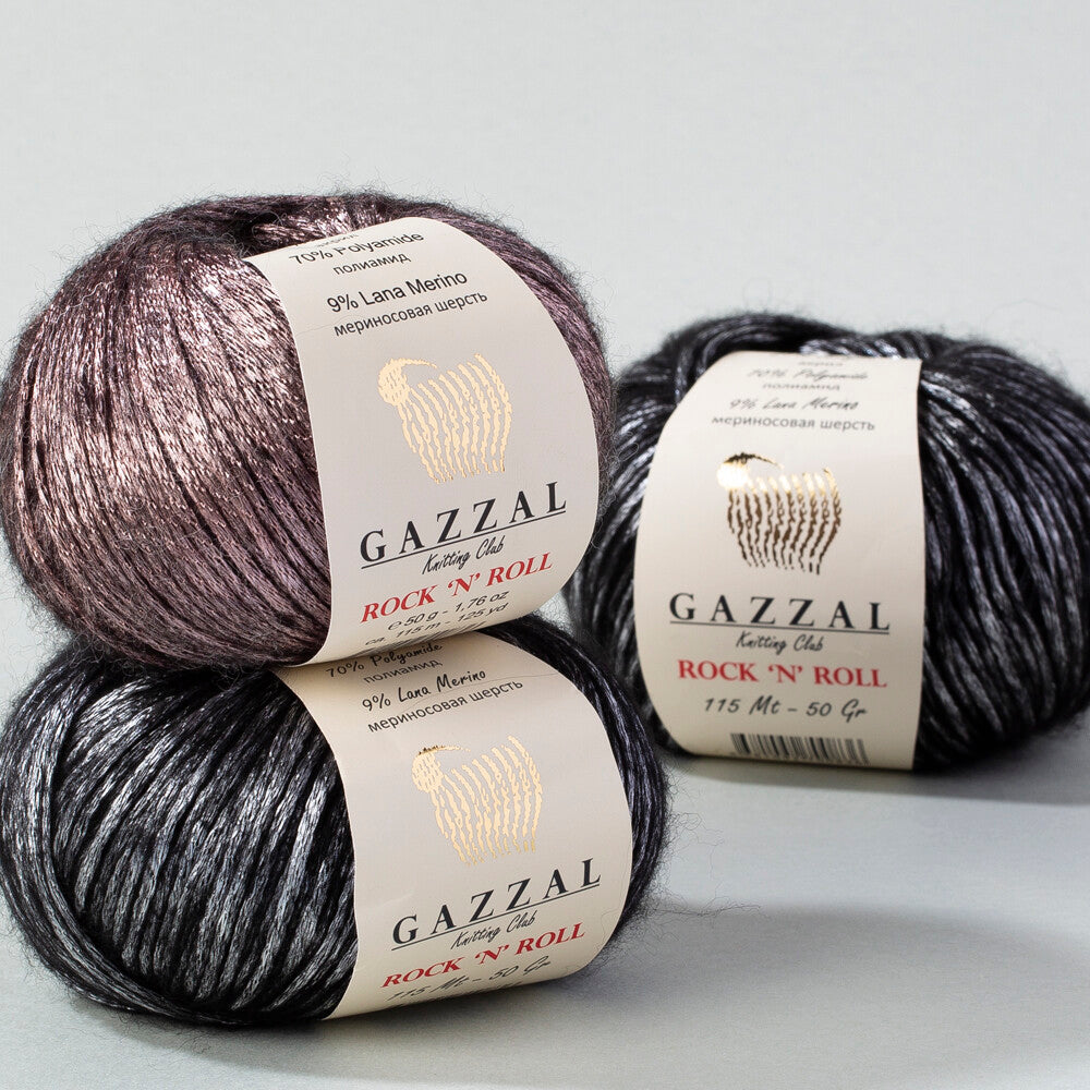 Gazzal Rock'N'Roll Yarn, Brown - 13092