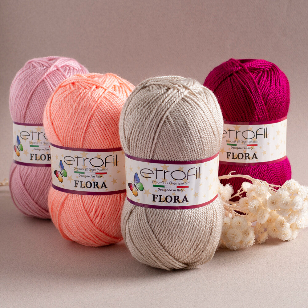 Etrofil Flora Knitting Yarn, Plum - 73049