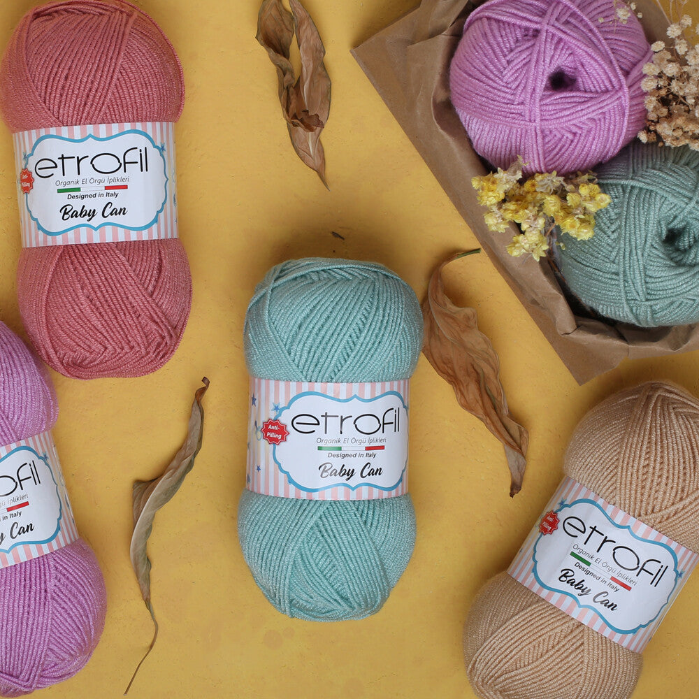 Etrofil Baby Can Knitting Yarn, Yellow - 80020