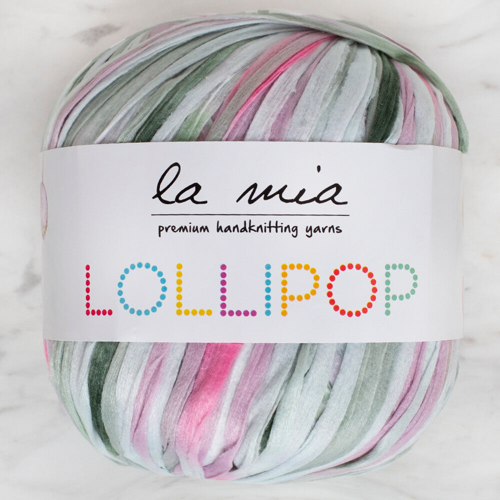 La Mia Lollipop Variegated Tape Yarn - LL008