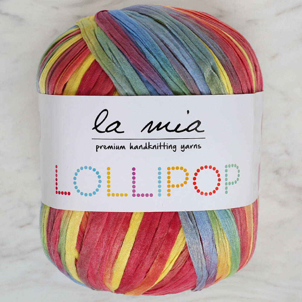 La Mia Lollipop Variegated Tape Yarn - LL010