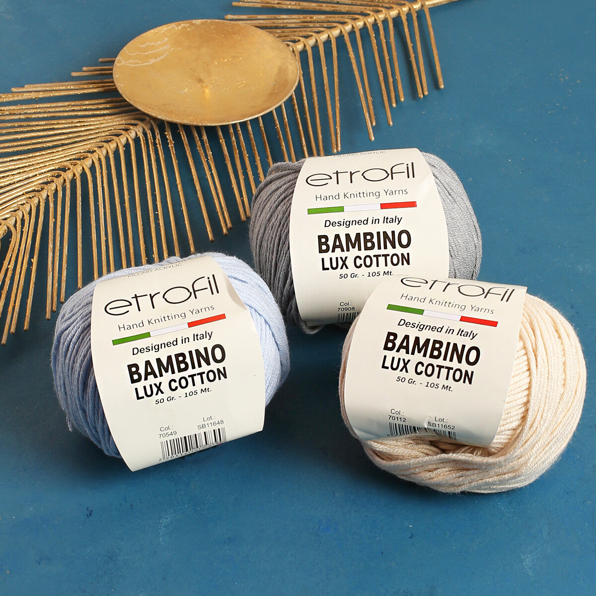 Etrofil Bambino Lux Cotton Yarn, Milky Brown - 70706