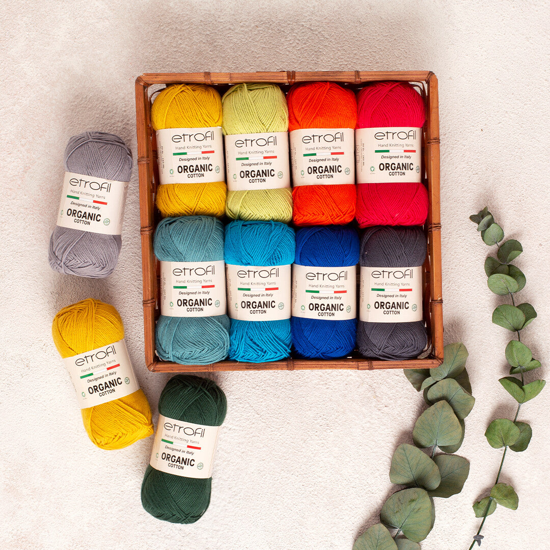 Etrofil Organic Cotton 50gr Yarn, Green - EB044