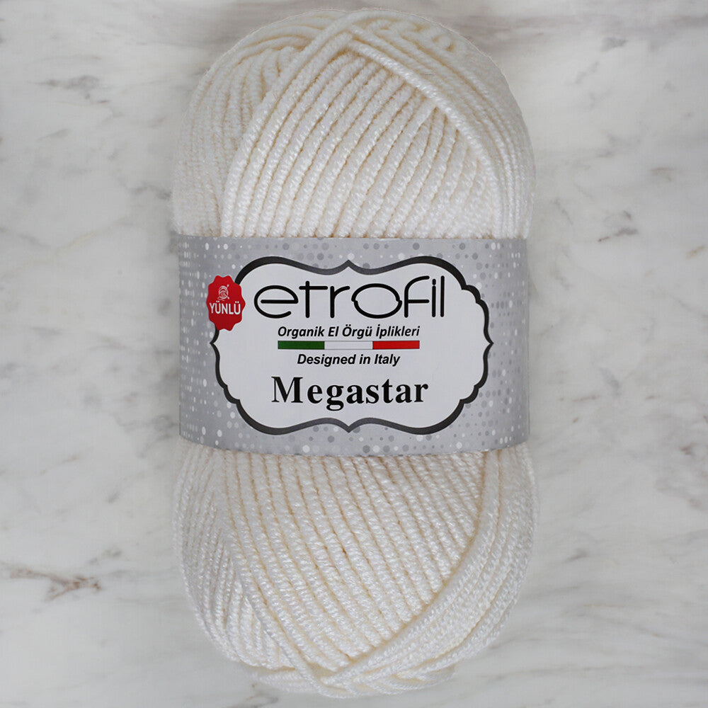 Etrofil Megastar Yarn, White - 70187