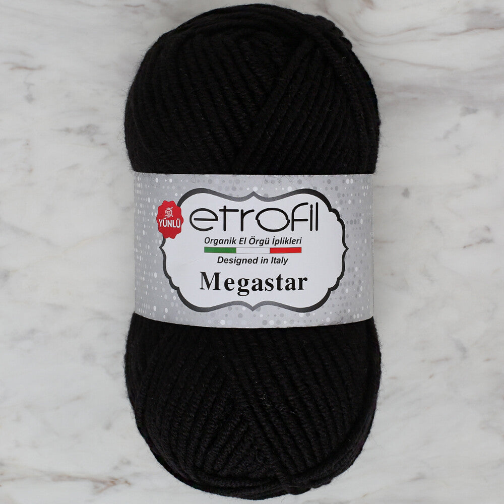 Etrofil Megastar Yarn, Black - 70978