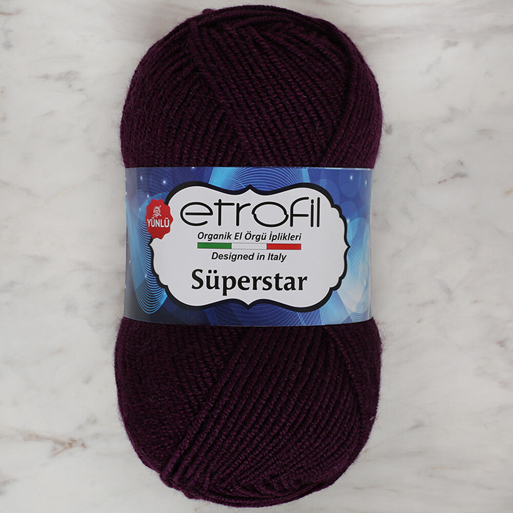 Etrofil Süperstar Yarn, Aubergine - 76001