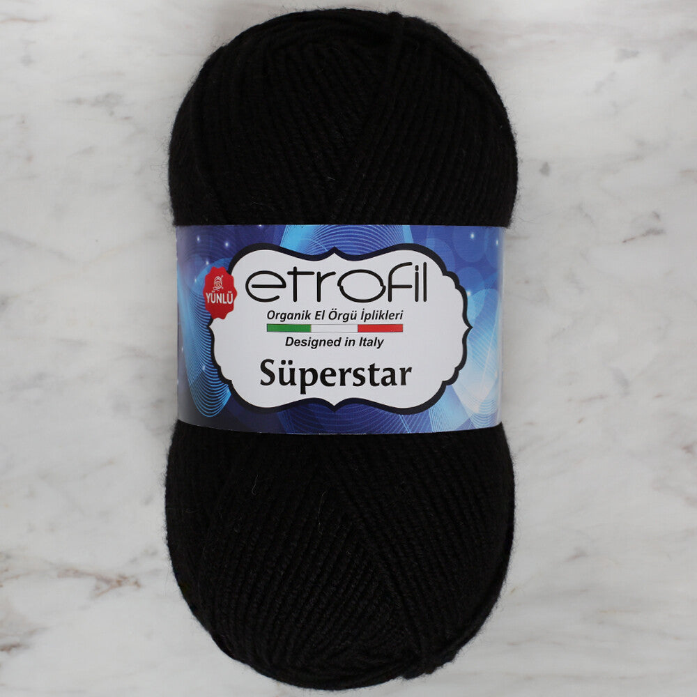 Etrofil Süperstar Yarn, Black - 70978