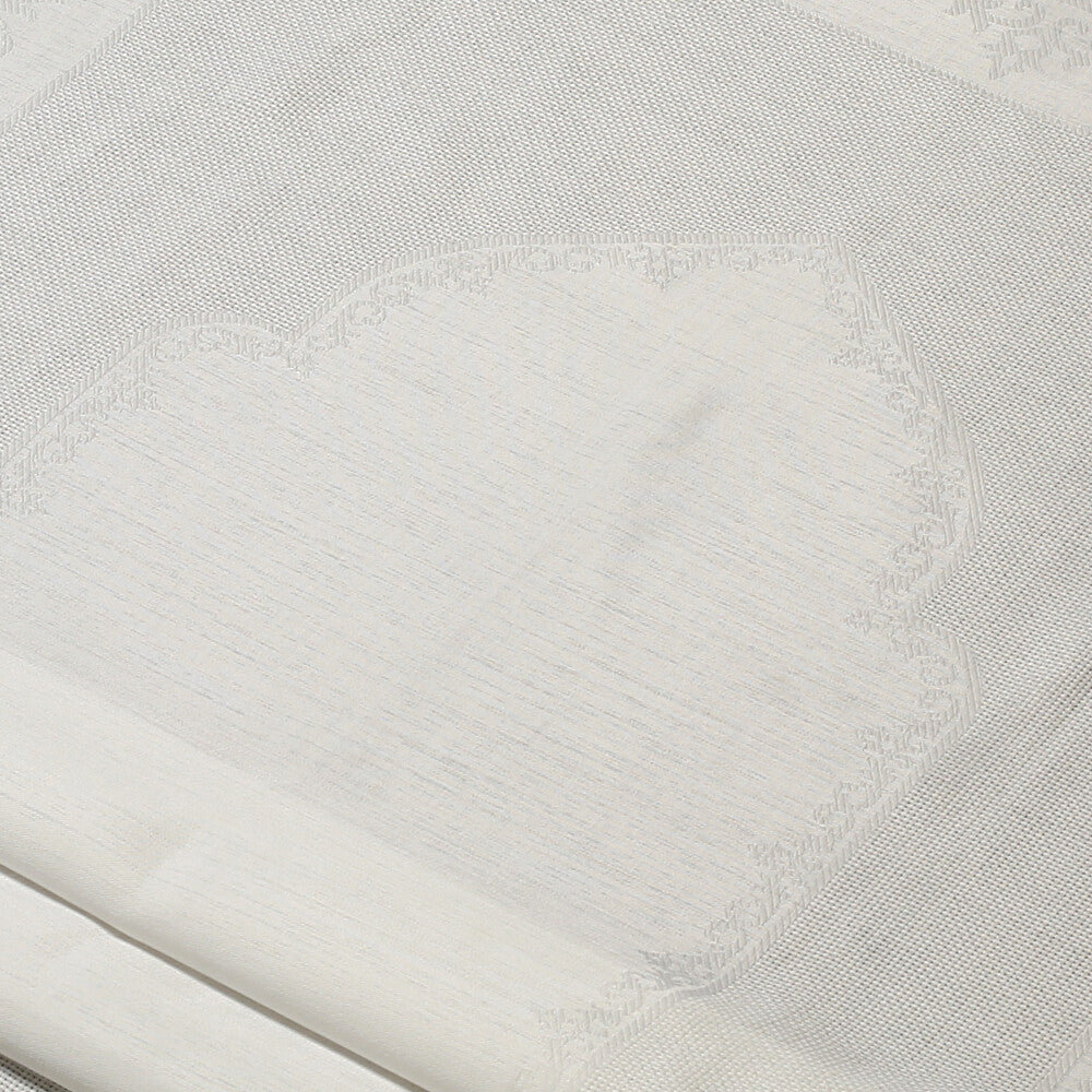 Loren Embroidery Fabric - White