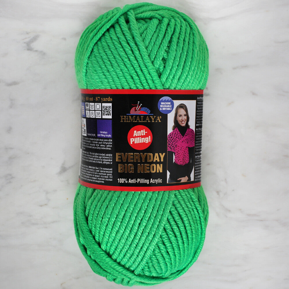 Himalaya Everyday Big Neon Yarn, Neon Green - 72807