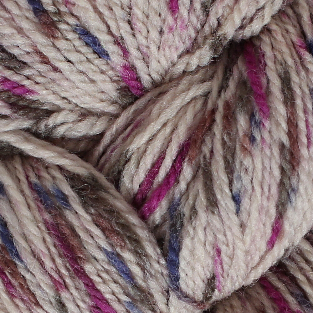 Etrofil Ipek Yolu/Silk Road Hand-dyed Spun Yarn, Brown Purple - EL187
