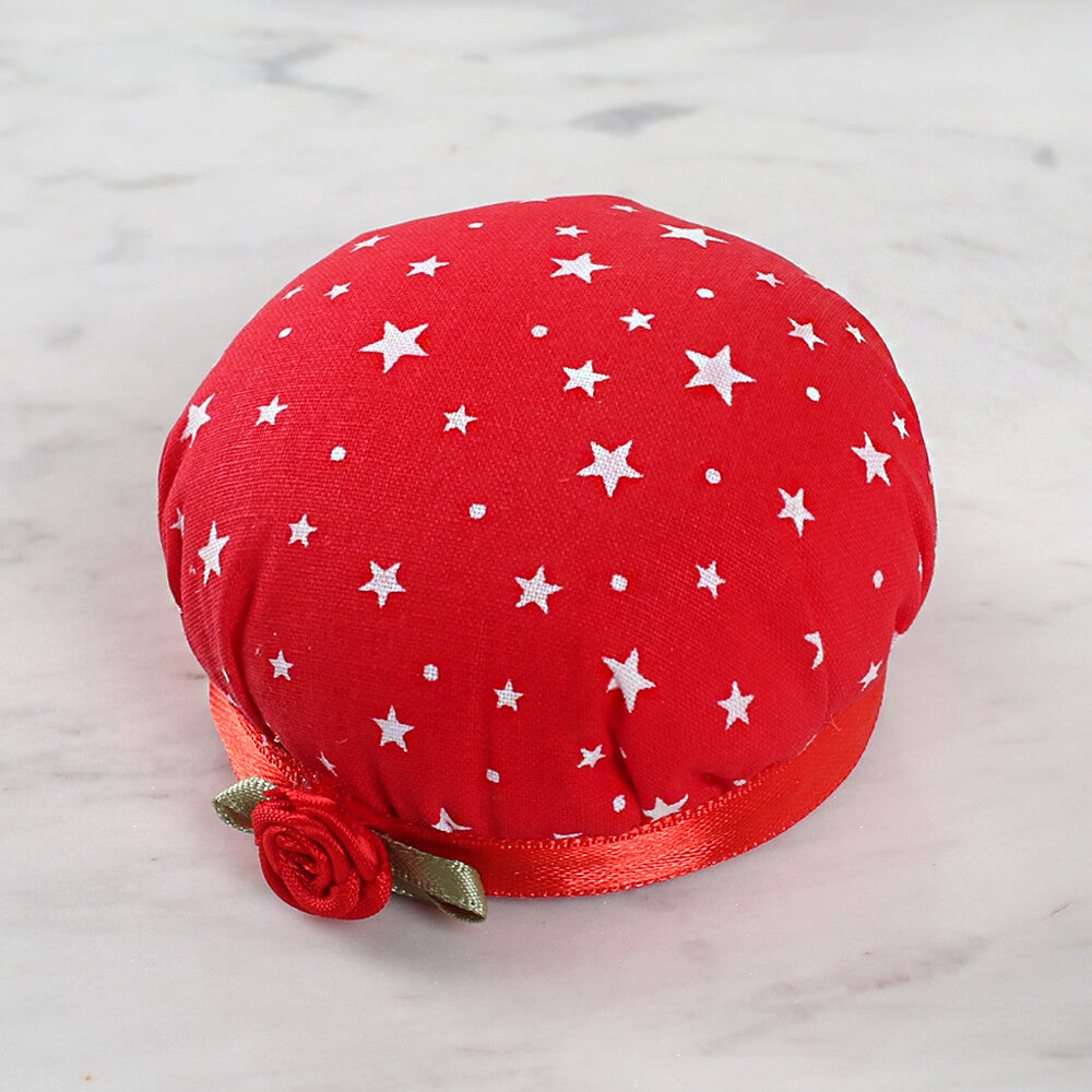 Loren Arm Pincushion, Star Patterned - Red