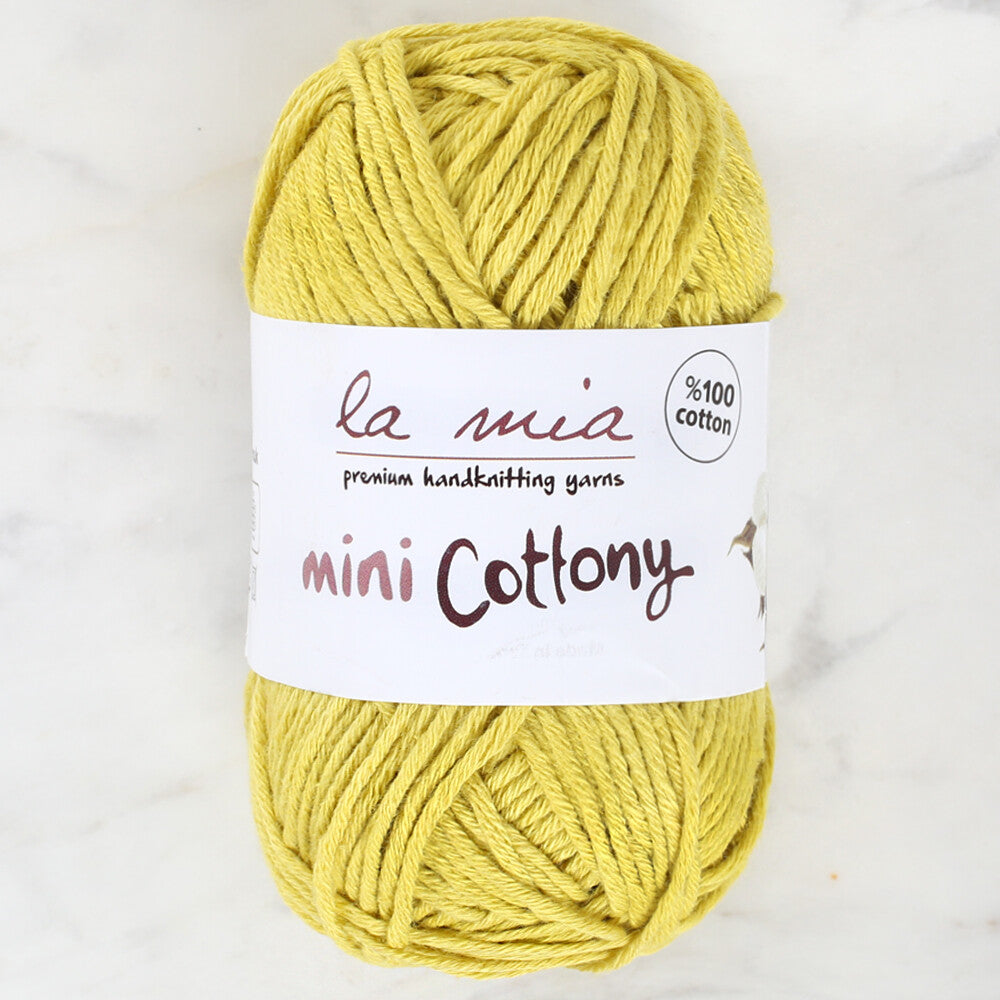 La Mia Mini Cottony 25 g Baby Yarn, Mustard - L189