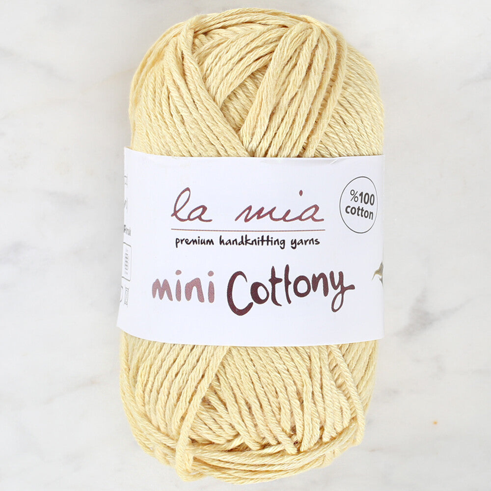 La Mia Mini Cottony 25 g Baby Yarn, Yellow - L015