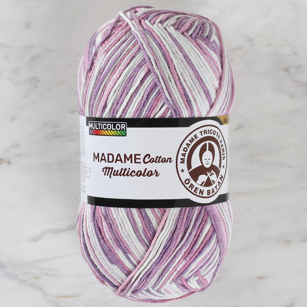 Madame Tricote Paris Madame Cotton Yarn, Variegated - 444