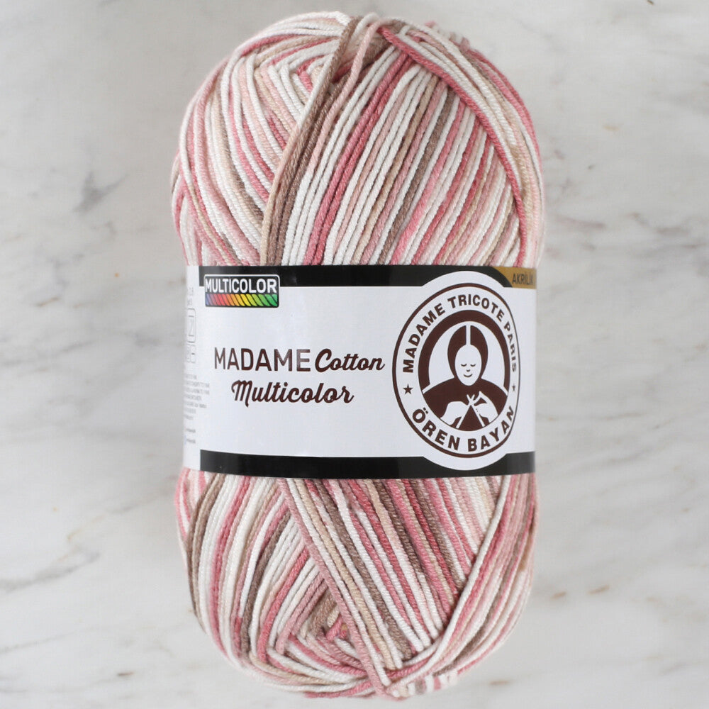 Madame Tricote Paris Madame Cotton Yarn, Variegated - 446