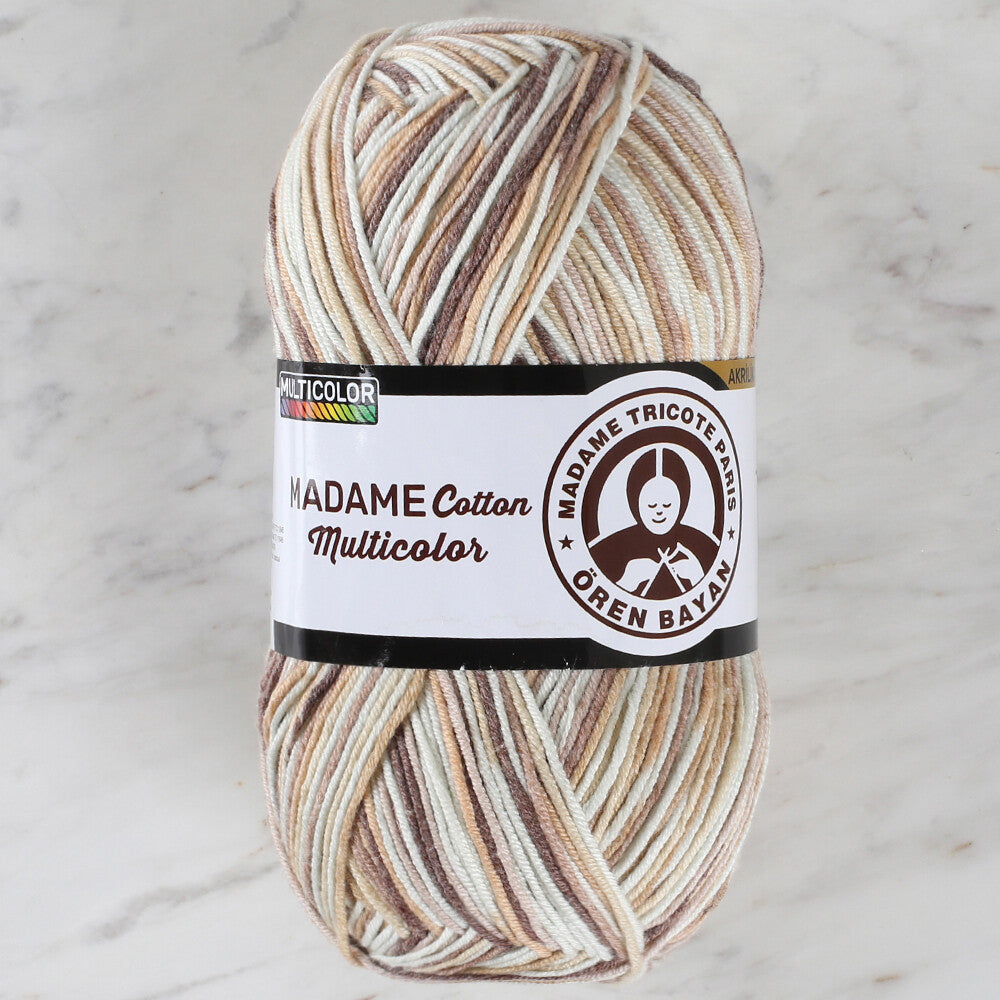 Madame Tricote Paris Madame Cotton Yarn, Variegated - 449