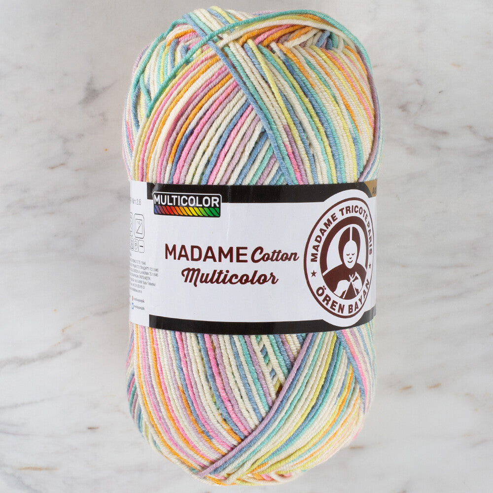 Madame Tricote Paris Madame Cotton Yarn, Variegated - 441