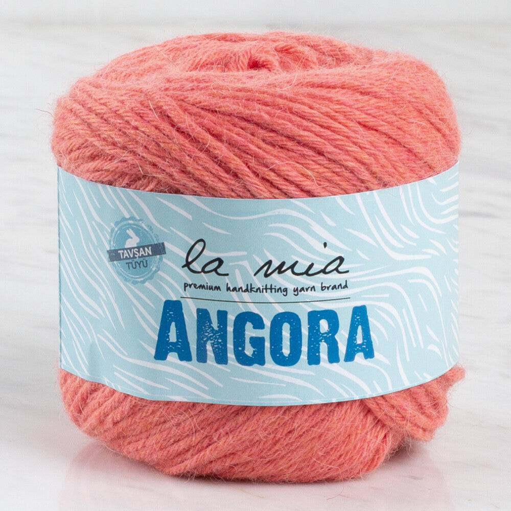 La Mia Angora 50gr Hand Knitting Yarn, Orange - L126