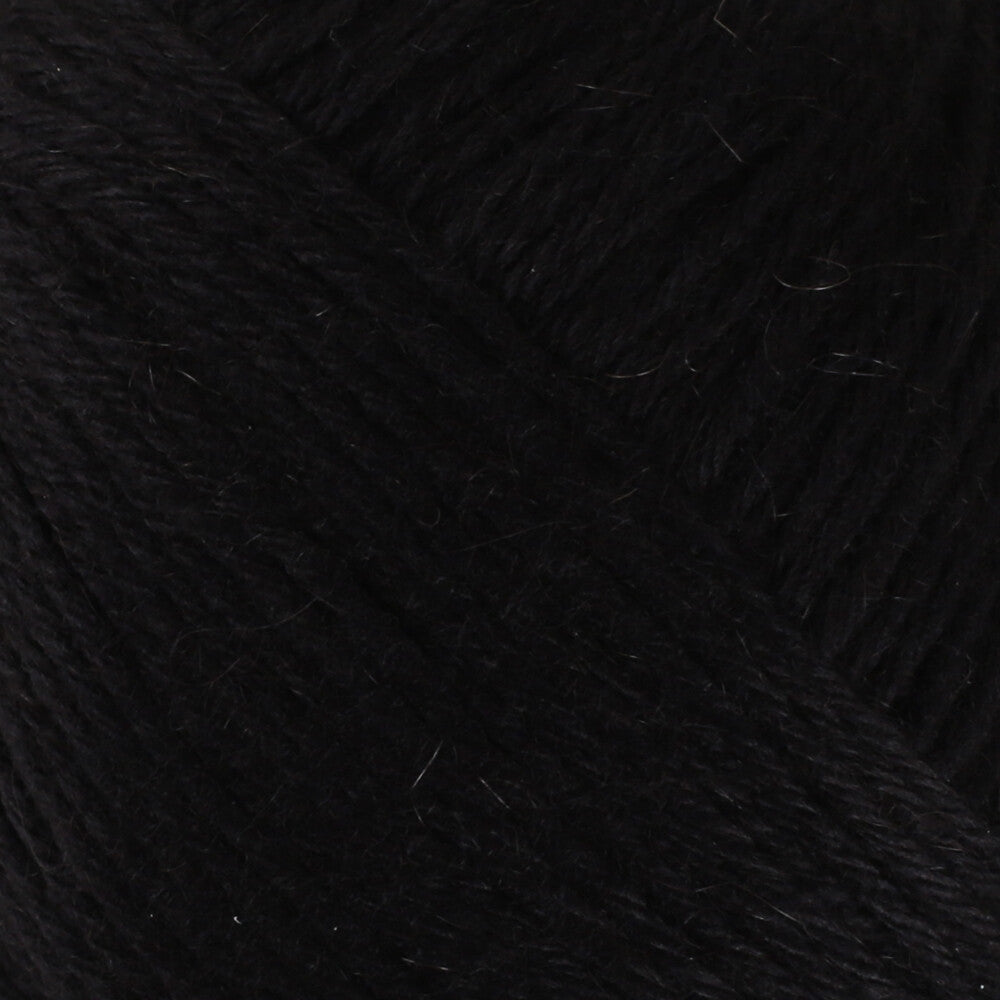 La Mia Angora 50gr Hand Knitting Yarn, Black - L006
