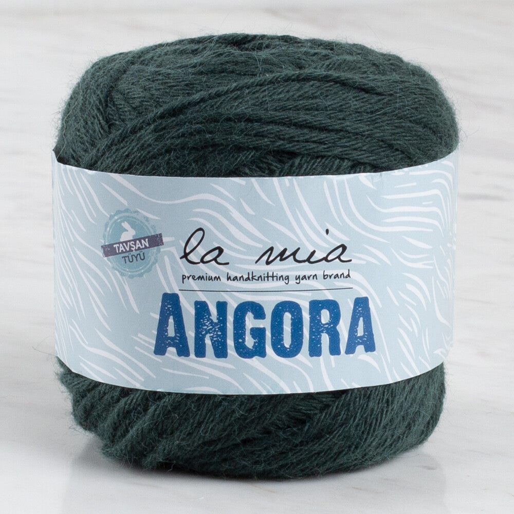 La Mia Angora 50gr Hand Knitting Yarn, Dark Green - L131