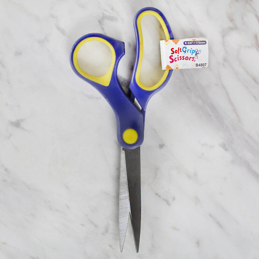 Loren Soft Grip Scissors with LED, Yellow - B4807