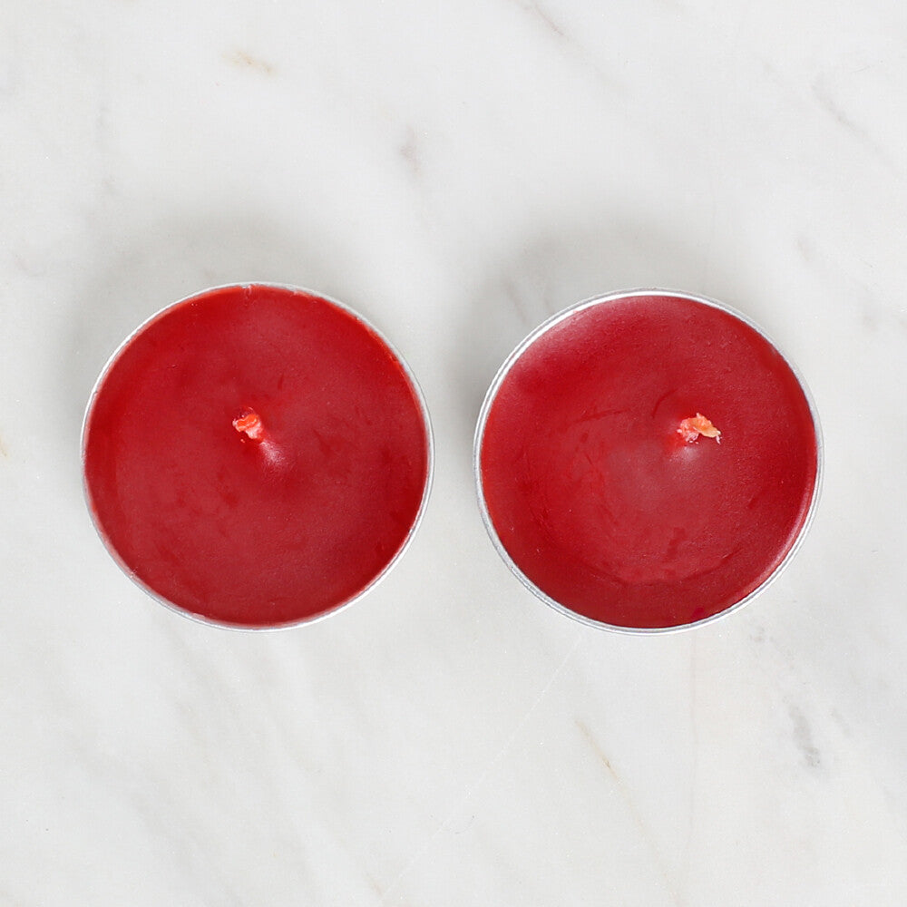 Loren 2 Pcs Tealight Candle, Red