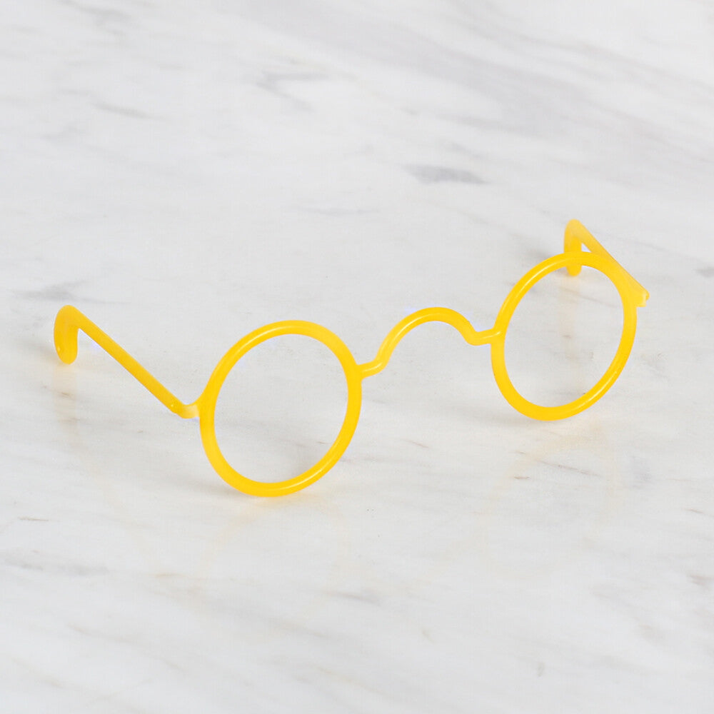 Loren Plastic Amigurumi Glasses, Yellow