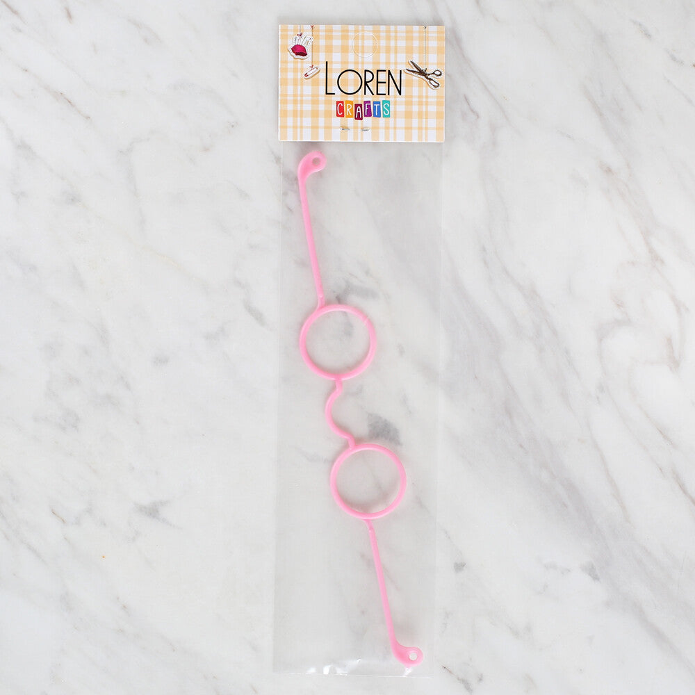 Loren Plastic Amigurumi Glasses, Pink