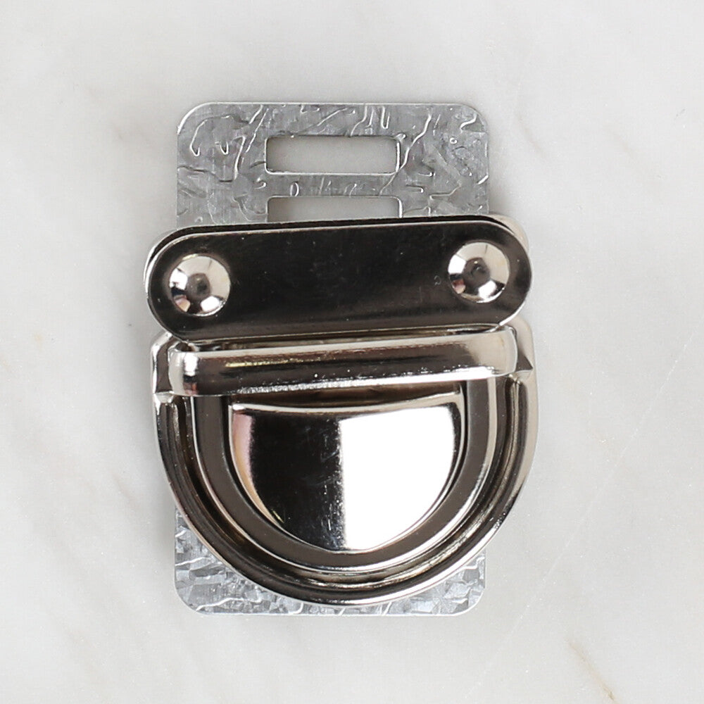 Loren Metal Bag Tuck Lock, Silver