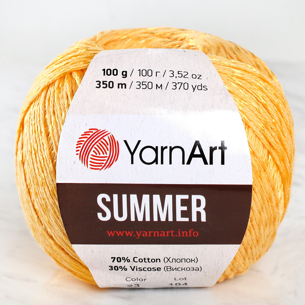 YarnArt Summer Yarn, Yellow - 23