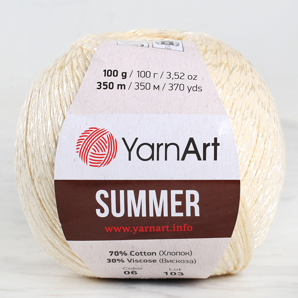 YarnArt Summer Yarn, Cream - 06