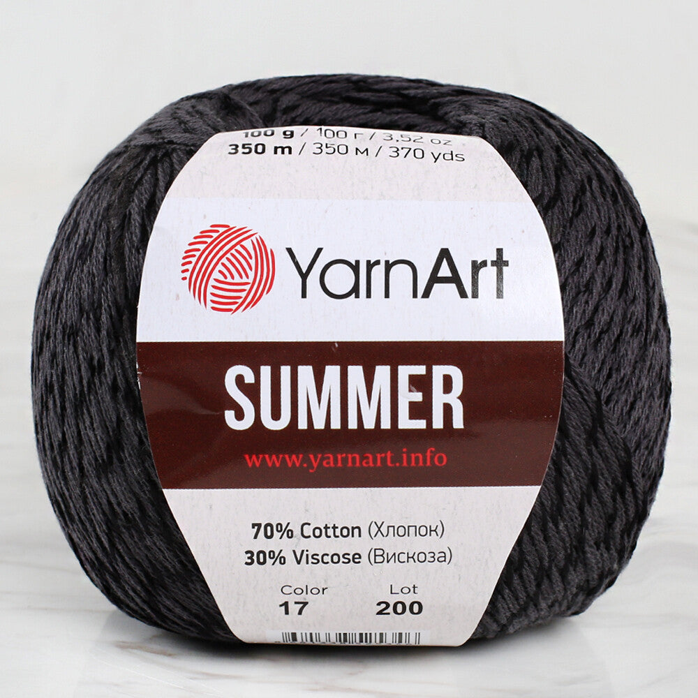YarnArt Summer Yarn, Black - 17