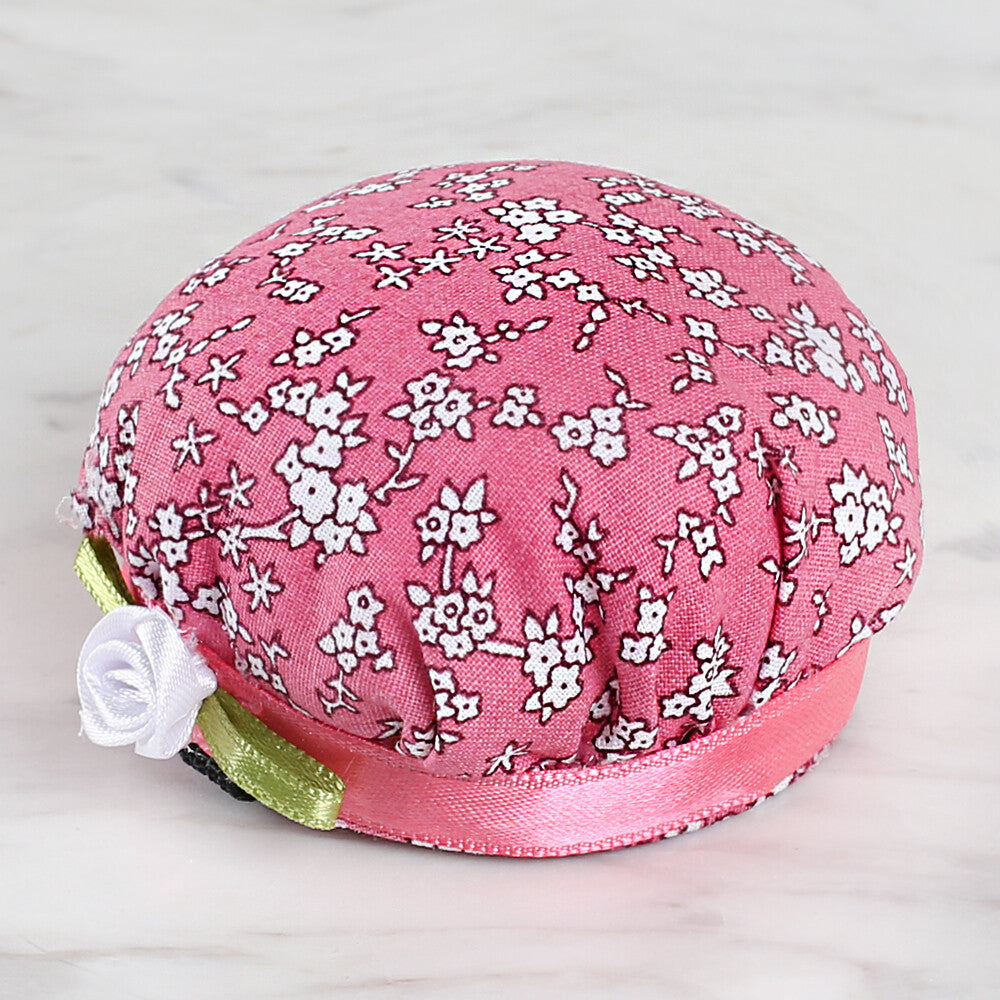 Loren Arm Pincushion, Flower Patterned - Dark Pink