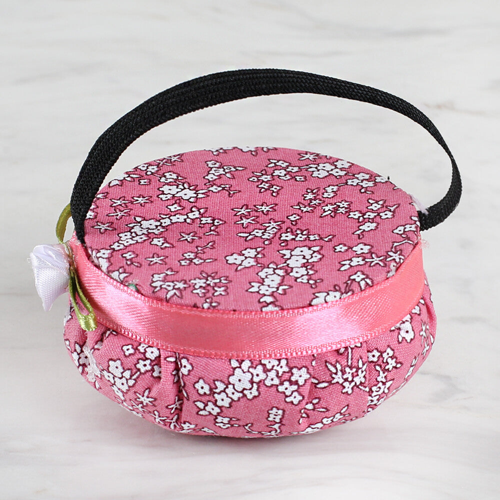 Loren Arm Pincushion, Flower Patterned - Dark Pink