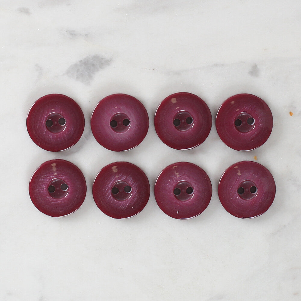 Loren Crafts 8 Pack Button, Cherry - 1151