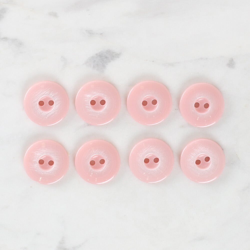 Loren Crafts 8 Pack Button, Pink - 1115