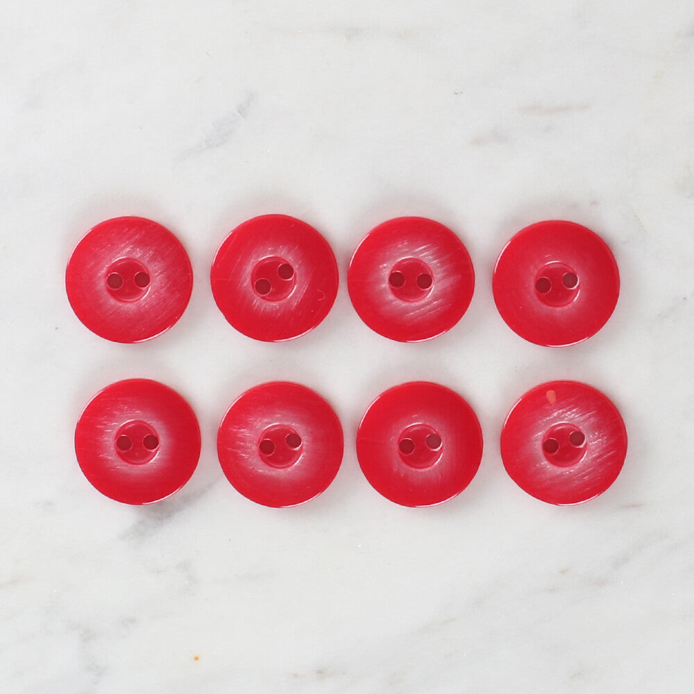 Loren Crafts 8 Pack Button, Red - 1113